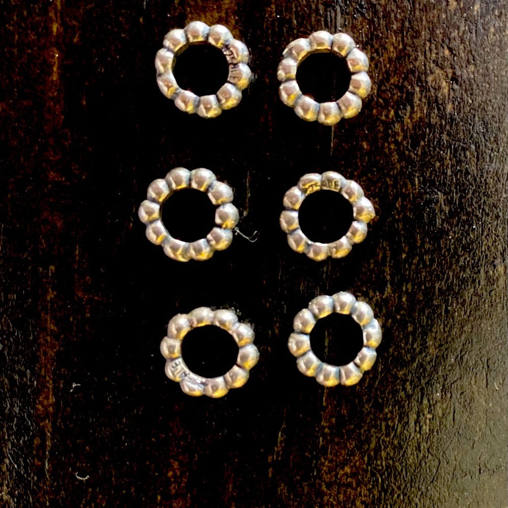 Pandora sterling silver spacers - set of 6
